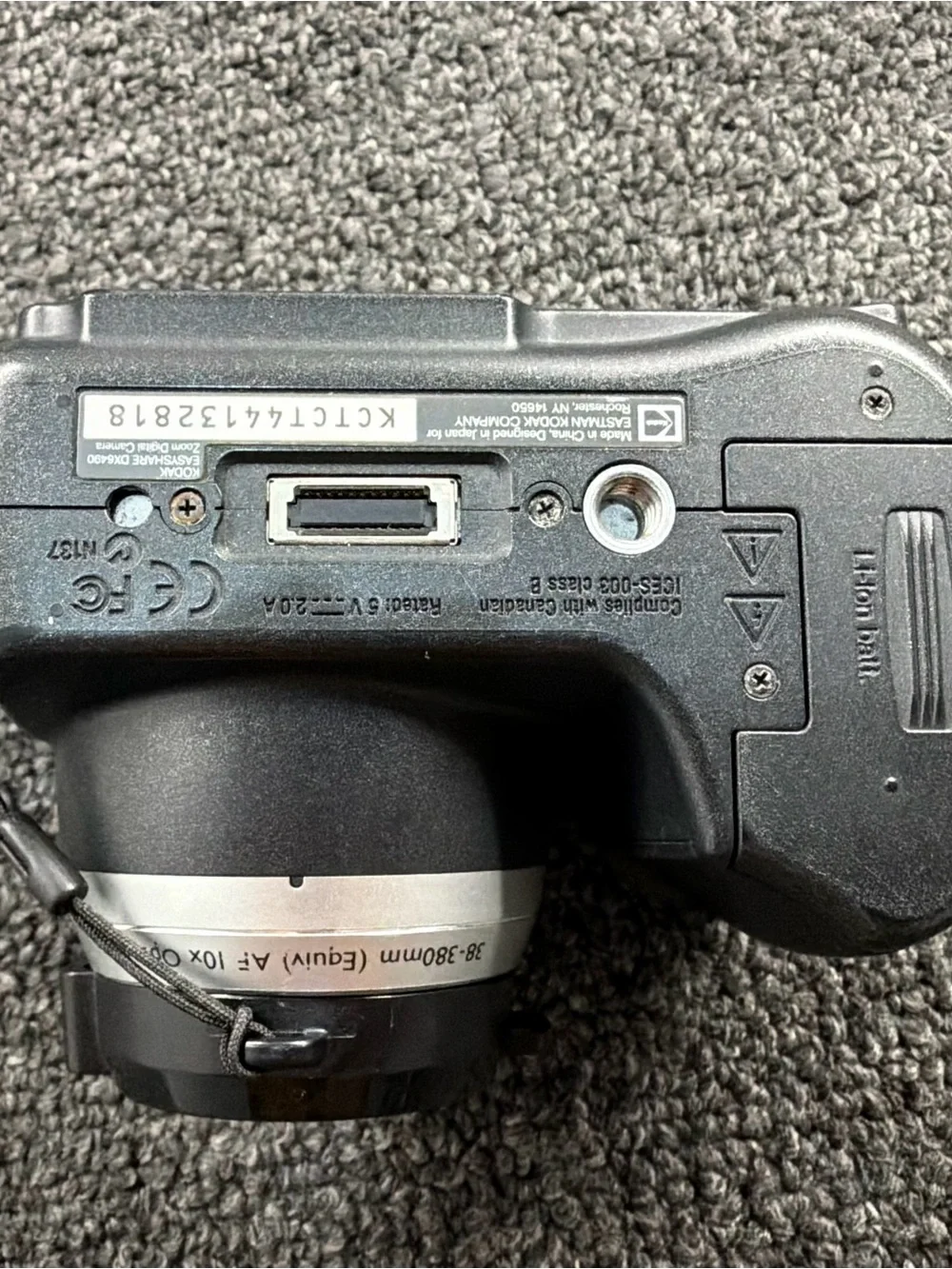 Kodak Black Digital Camera with Carrying Case and Accessories